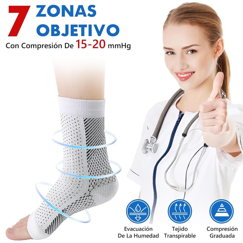 Tobillera para Esguince de Compresión, Tobillera para Fascitis Plantar L/XL