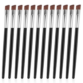 12 Pcs abgewinkelt Eyeliner Pinsel Set Präzisions Eyeliner Pinsel Professioneller Augen Makeup synthetische Borsten Lidschatten Augenbraue Kosmetik