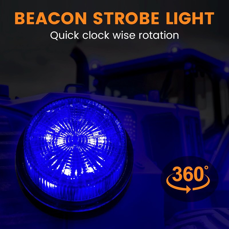 Biqing 2PCS Beacon Strobe Light,12V 24V Hazard Beacon Light Flashing