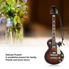 Miniature Electric Guitar Model Exquisite Wooden Guitar Ornament for Music
