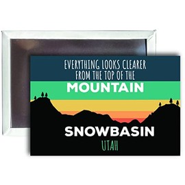 Snowbasin Utah 2 x 3 - Inch Ski Top of The Mountain Fridge Magnet