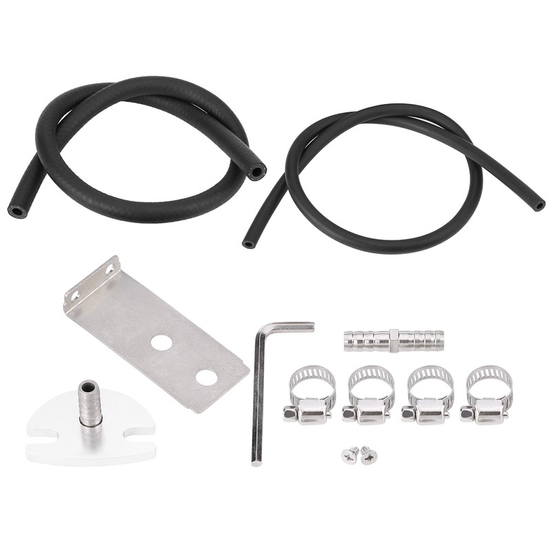 Universal Aluminum Fuel Pressure Regulator Gauge & Hose Kit 0-140