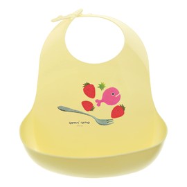 Gakken Staifl K08050 Gomi Taro Kingyoganigeta Meal Apron, Baby Food, Yellow, Made in Japan