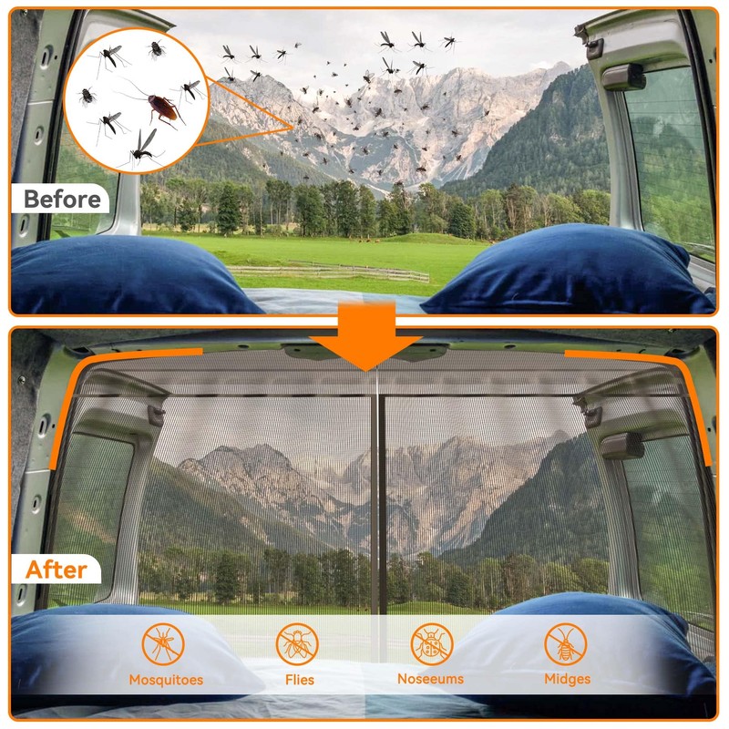 MELIPRON Van Bug Screen Fit for Ford Transit, Mercedes Sprinter,