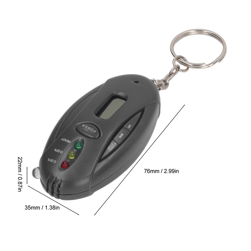 Breath Alcohol Tester Accurate Sensitive Light Indicator Portable Digital Display