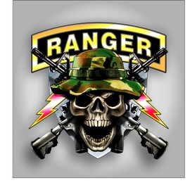 Army Ranger skull sticker/decal