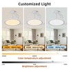 Fanyamei 42 inch Retractable Ceiling Fan with Lights,6 Speed Dimmable