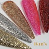 Dan's Nails Rose Gold Glitter Gel Polish