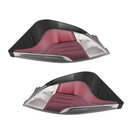 Tail light Assembly For 2015 2016 2017 Toyota Prius C LED Halogen Brake Lamp Black Housing Red Lens Direct Replacement 81561-52D11, 81551-52D11 Left Driver & Right Passager Side Assembly (LH+RH)