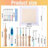 35 Pcs Punch Needle Kit, Punch Needle Tool Adjustable Punch