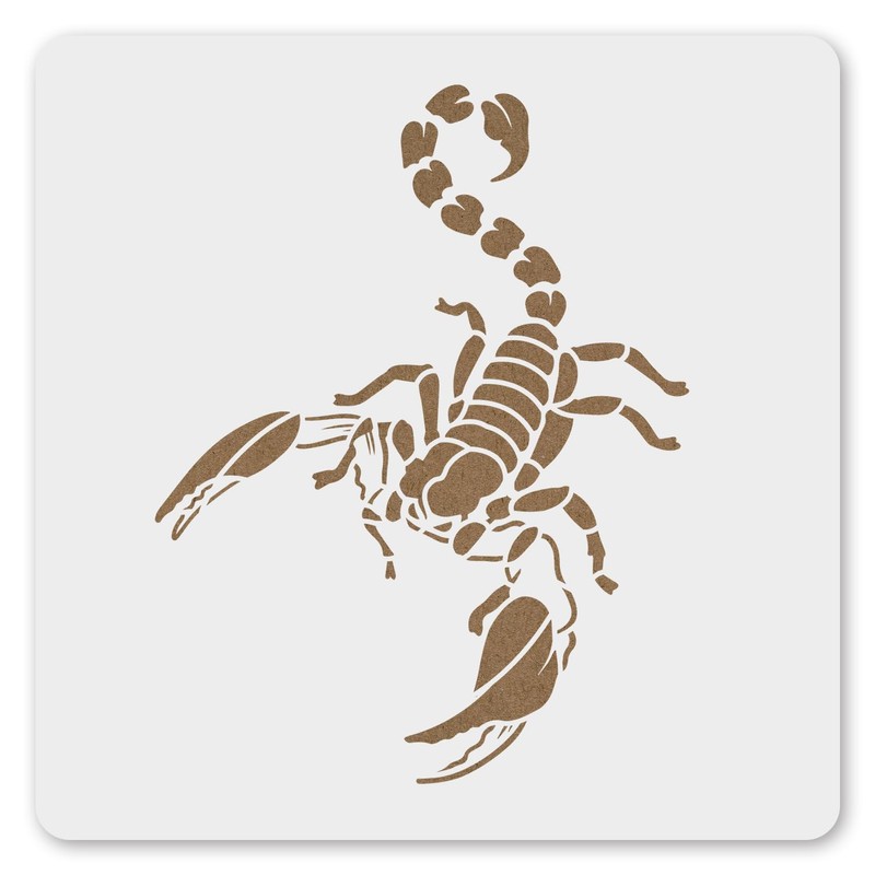 MAGJUCHE Scorpion Stencil 6 Inches, Reusable Scorpion Stencil for Painting