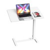 Mobile Standing Desk Adjustable Overbed Table, Pneumatic Height Adjustable Rolling