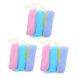 Ipetboom 15pcs Bathing Soap Pouch Soap for Exfoliating Pouch Drawstring Closure Travel Random Color