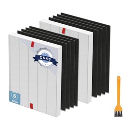 Fanulter 10 Pack C545 Replacement HEPA Filter Compatible with Winix C545 | Ture HPEA Filter S Only, Part number 1712-0096-00 and 2522-0058-00, 2 True HEPA Filter + 8 Activated Carbon Filters