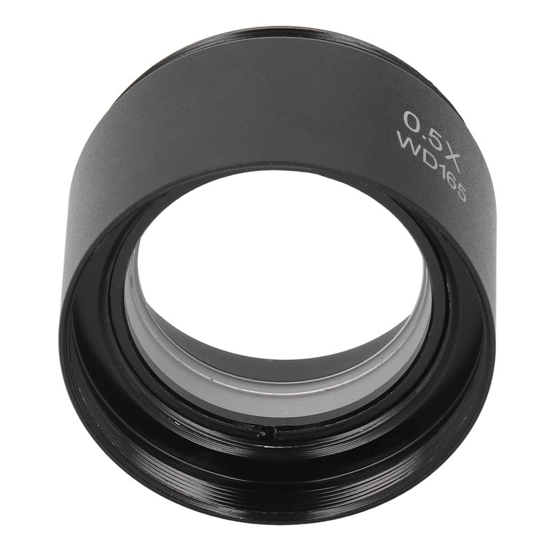 Auxiliary Objective Lens Aluminum Alloy 0.5X Microscope Part for SM