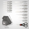15 Pcs Premium Sharp Carbon Steel Blade Boning Steak Knives