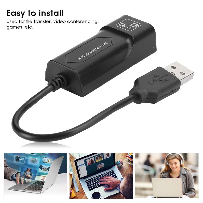ZJchao Adaptador Ethernet USB2.0 a RJ45, Tarjeta de Red USB