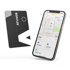 ATUVOS Wireless Rechargeable Wallet Tracker Card Ultra-Thin 0.16cm, Smart Bluetooth Tracker Works with Apple Find My (iOS Only, Android not Supported), Item Finder for Luggage Tags, Passports, 1 Pack
