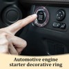 RGOAANC RGOAANC 2PCS Crystal Rhinestone Engine Start Stop Decoration Ring,