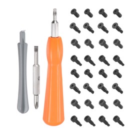 HARFINGTON 44pcs Ring Doorbell Screwdriver Replacement Kit T6 T15 Phillips Slotted Double-Ended Magnetic Screwdrivers for Ring Video Doorbell Replacement Password Reset, Orange