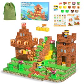 150PCS Magnetic Blocks STEM Toys for Kids, Magnetic Building Tiles Educational Construction Set with Storage Bag, Strong Magnets, Compatible with Major Brands, Gift for Ages 3 4 5 6 7 8+ Year Old