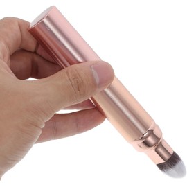 Brocha De Maquillaje Doble Cabezal Retráctil Para Corrector Y Base De Maquillaje Para Polvo Suelto Y Portátil