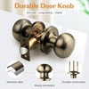 Probrico Interior Door Knob for Hallway, Antique Brass Door Knobs