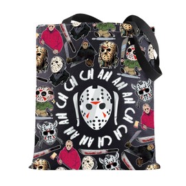 BWWKTOP Horror Mask Crossbody Bag Mask Slasher Fans Gift Killer Adjustable Strap Bag Machete Killer​​ Merch (Jason -TG BL)