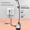 Portable rechargeable LED reading lamp, featuring 3 color temperature memory