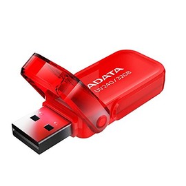ADATA 32 GB Memoria Flash USB 2.0 con Tapa Retráctil Color Rojo (Modelo UV240)
