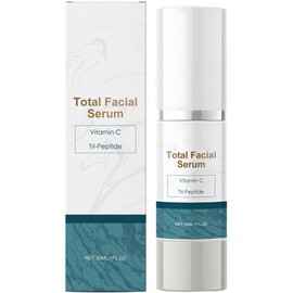 Suero Facial de Paquete Total, Suero de Vitamina C con Ácido Hialurónico y Péptidos, Suero Facial Antiedad para Mujeres y Hombres, Cuidado Reafirmante e Hidratante para Reducir Arrugas y Líneas Finas
