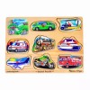 Melissa & Doug Wooden Peg Puzzle Sound Puzzle Vehicles Hear