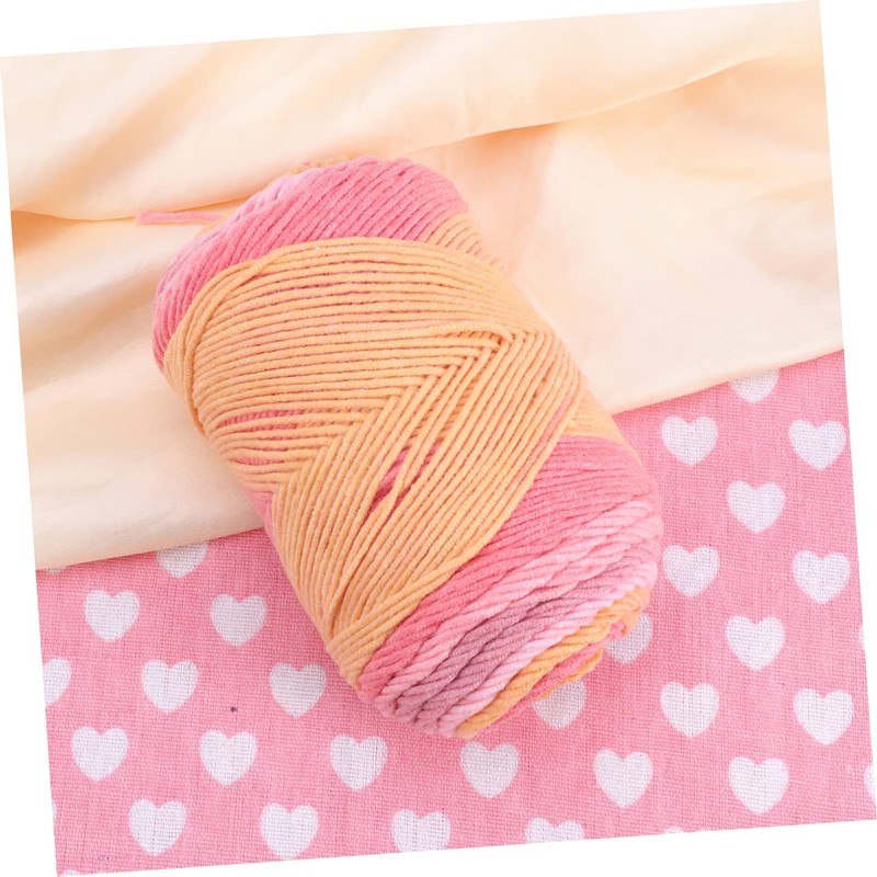 TEHAUX 1roll Rainbow Woolen Yarn Thick Knitting Yarn for DIY