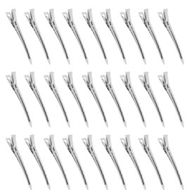 Pack of 36 Women's Silver Hair Clips, 9 cm Metal Hair Clips for Hairdressing Supplies & Hair Styling, Compartment Clips for Salon and Home Use