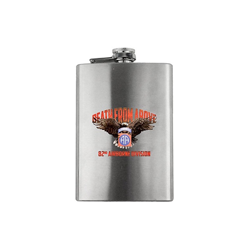 Original 82nd Airborne Death From Above Stainless Steel 8oz. Flask