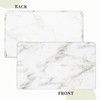 White Marble Texture Rectangular Tablecloth with Elastic Edge 4FT Waterproof