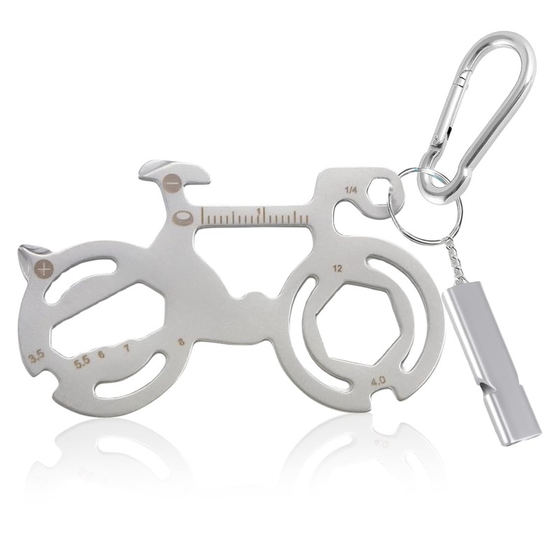 DGUSO Multitool Bicycle Tool with Aluminium Whistles 1 Piece Key