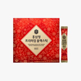 Chamjinsam Red Ginseng Extract Premium Black Stick 10g x 30 packs / 참진삼 홍삼정 프리미엄 블랙스틱 10g x 30포