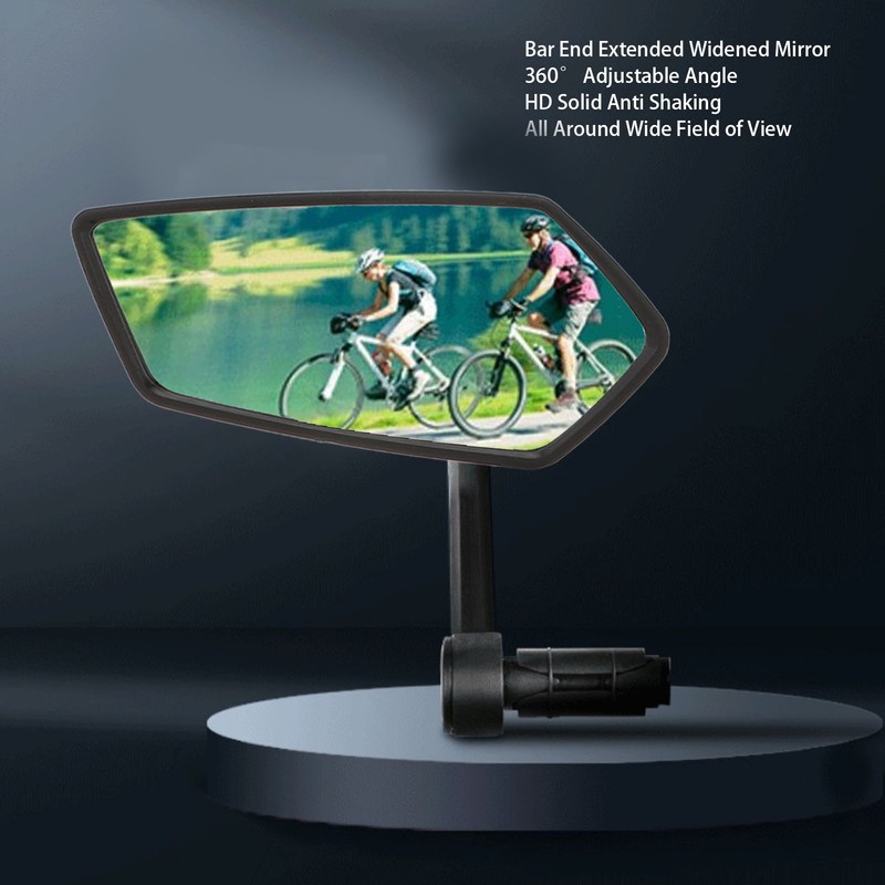 Handlebar Bike Mirror Anti Shaking ABS 360° Rotatable Electric Bike