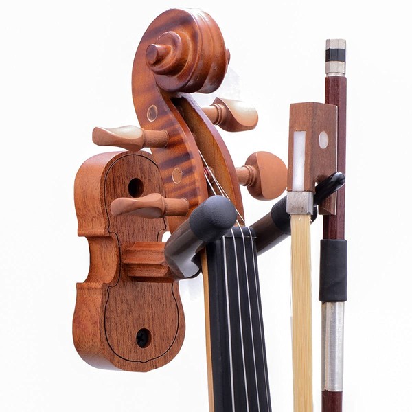 Violin Hanger Wall Mount with Bow Holder Home & Studio Wall Mount Violin Viola Stand