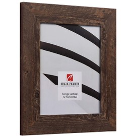 Craig Frames American Barn, Faux Barnwood Picture Frame, Brown Oak, 16 x 20 Inch