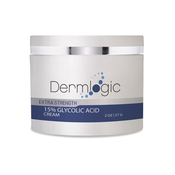 Glycolic Cream 15% - Natural Anti Aging Exfoliator to Smooth Away Fine Lines & Wrinkles & Improve a Dull Looking Complexion. Includes A.H.A & Green Tea Moisturizer for Face & Body.