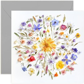 Flower Artwork Just Because Card - Thinking of You Card with Flower Cutting Art - Photography Art Greeting Card for Friends and Family | Blank Inside