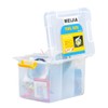 MEIJIA Plastic Tool Organizers With Removable Dividers,Plastic Storage Organizer Box