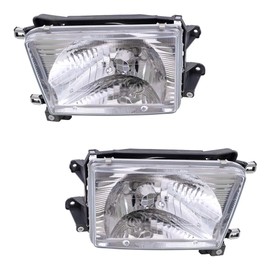 Brock Replacement Driver and Passenger Headlights Headlamps Compatible with 1999-2002 4Runner 8115035300 8111035320