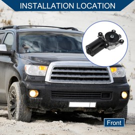 Hihaha No.8511004010/8511004020 Windshield Wiper Motor for Toyota Sequoia 2001-2007 for Toyota Tundra 00-06 / Front Wiper Motor / 5 Pin Replacement / 1Pcs