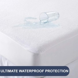 Moonlight Bedding King Size Mattress Protector – Super Absorbent 100% Waterproof Mattress Protector – 30cm Deep Fitted Sheet Style Mattress Cover