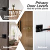 KAMOTA Privacy Door Levers, 3 Pack Matte Black Door Handles,