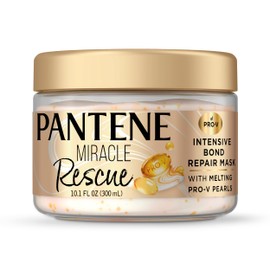 Pantene Miracle Rescue Hair Mask, Intensive Bond Repair with Melting Pro-V Pearls, Melts Away Damage, Builds Bonds, Strengthens Against Damage, Deep Conditioning for Dry Damaged Hair, 10.1 fl oz