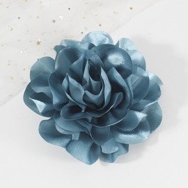Large Rose Flower Brooches and Pins for Women | Rose Flower Hair Clips for Women, Lapel Pins for Women | Brooch for Women Dresses | Hat Pins for Women, Pin for Clothes, Flower Hair Pin, Dusty Blue,